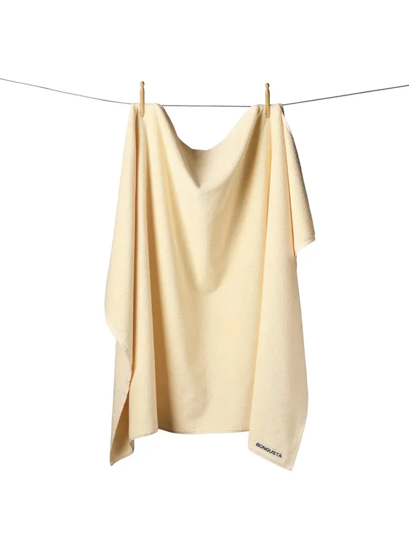 Bongusta Naram towel - Camel & Ultramarine blue fra> Gaver Til Hende|Badeværelsestekstiler