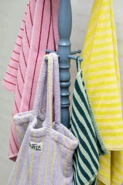 Bongusta Naram towel - Camel & Ultramarine blue fra><noscript><img width=