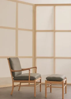 Carl Hansen & Søn OW149 Colonial lænestol, eg olie, Terra-læder af Ole Wanscher><noscript><img width=