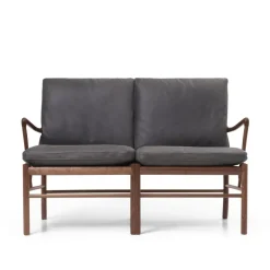 Carl Hansen & Søn OW149-2 Colonial sofa eg olie, Terra-læder af Ole Wanscher><noscript><img width=