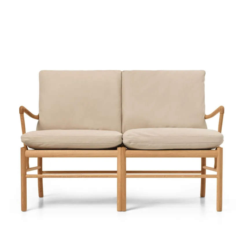 Carl Hansen & Søn OW149-2 Colonial sofa valnød olie, Terra-læder af Ole Wanscher> Sofaer