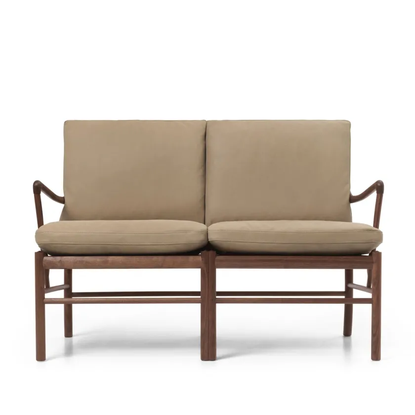 Carl Hansen & Søn OW149-2 Colonial sofa valnød olie, Terra-læder af Ole Wanscher> Sofaer