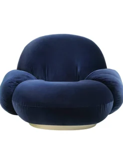 GUBI Pacha Lounge Chair w. armrest, fra> Lænestole