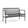 HAY Palissade Dining Bench med armlæn, antracit fra> Havebænke