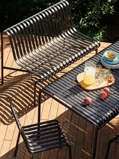 HAY Palissade Dining Bench uden armlæn, hot galvanised fra><noscript><img width=