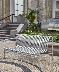 HAY Palissade Lounge Sofa, hot galvanised fra> Udendørs Loungemøbler