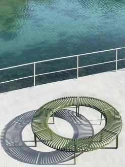 HAY Palissade Park Bench, olive fra> Havebænke