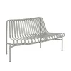 HAY Palissade Park Dining Bench, out, sky grey fra> Havebænke