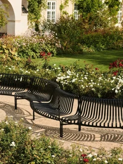 HAY Palissade Park Dining Bench, out, antracit fra> Havebænke