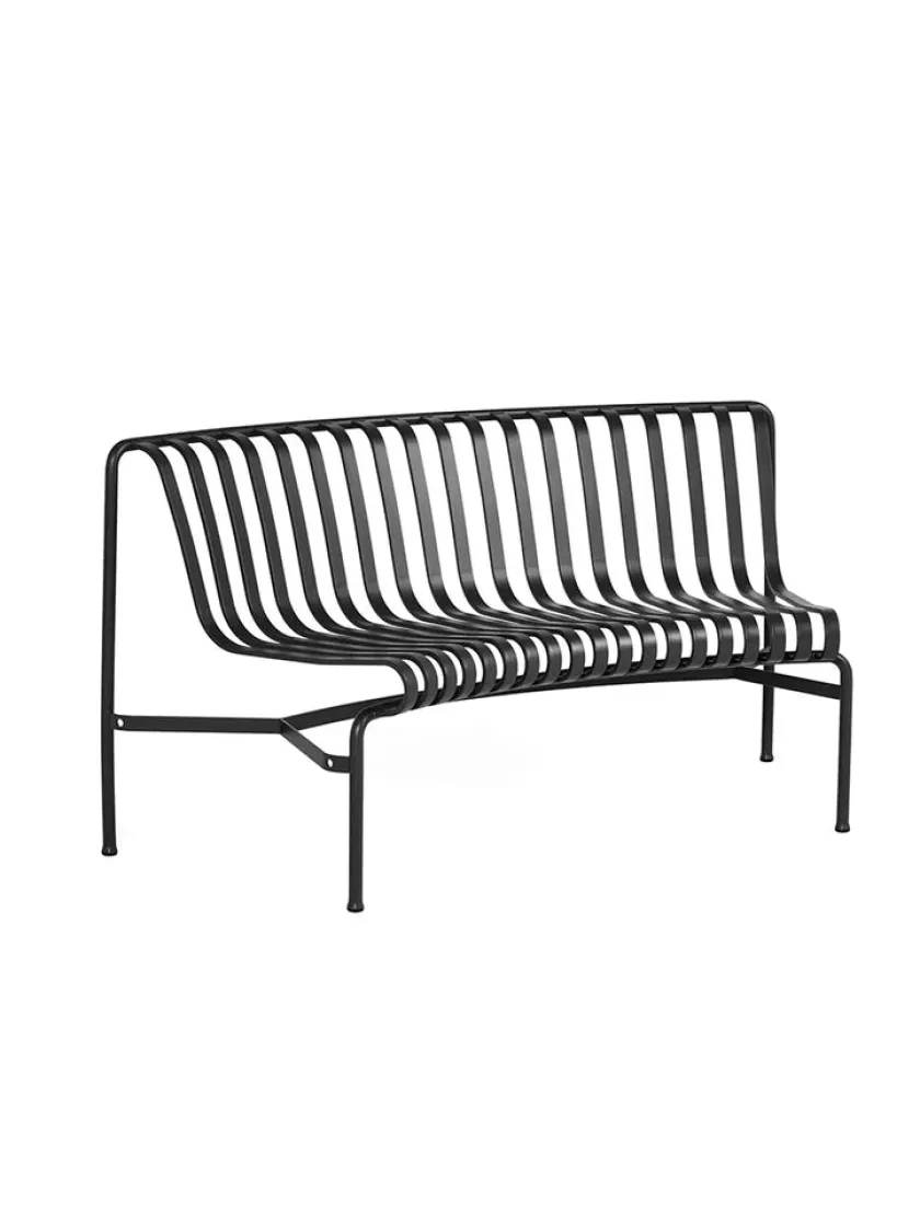HAY Palissade Park Dining Bench, in, antracit fra> Havebænke
