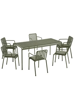 HAY Palissade Sæt, 6 armstole og bord i anthracite fra><noscript><img width=