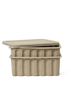 Ferm Living Paper Pulp Box, 2 stk fra> Opbevaring