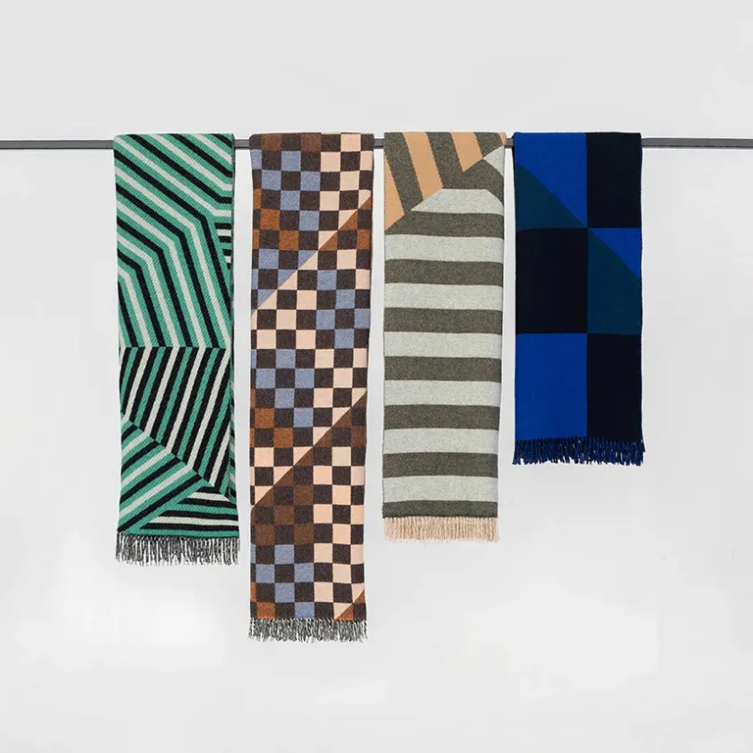 raawii Patch Plaid, white/deer/onyx fra> Puder Og Plaider