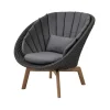 Cane-line Peacock Loungestol, Soft Rope m/ben i teak fra> Udendørs Loungemøbler|Havestole