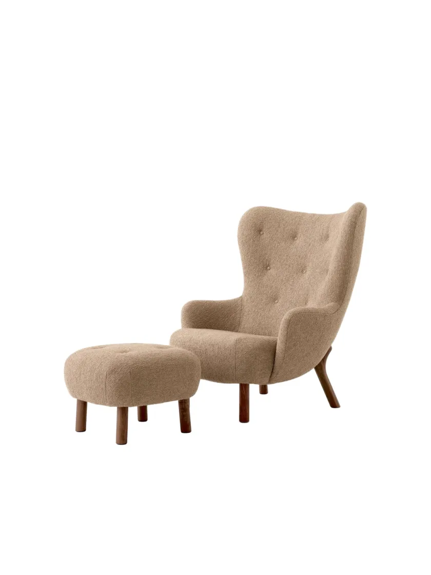 &Tradition Petra VB3 inkl. Skammel, sheepskin moonlight fra> Lænestole
