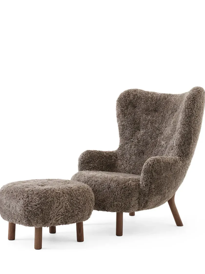&Tradition Petra VB3 inkl. Skammel, sheepskin moonlight fra> Lænestole