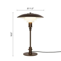 Louis Poulsen PH 3/2 Bordlampe, Aged Brass fra><noscript><img width=