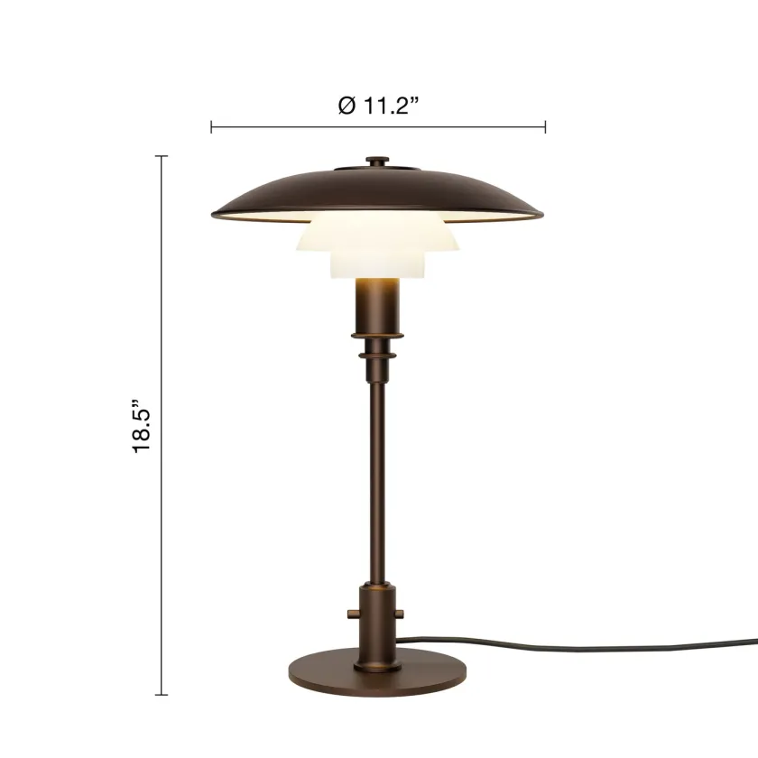 Louis Poulsen PH 3/2 Bordlampe, Aged Brass fra> Spots