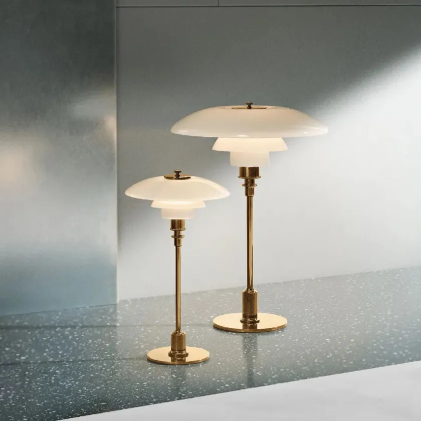 Louis Poulsen PH 3/2 Bordlampe, Aged Brass fra> Spots