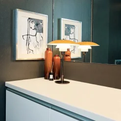 Louis Poulsen PH 3½-2½ Bordlampe, grøn af Poul Henningsen><noscript><img width=