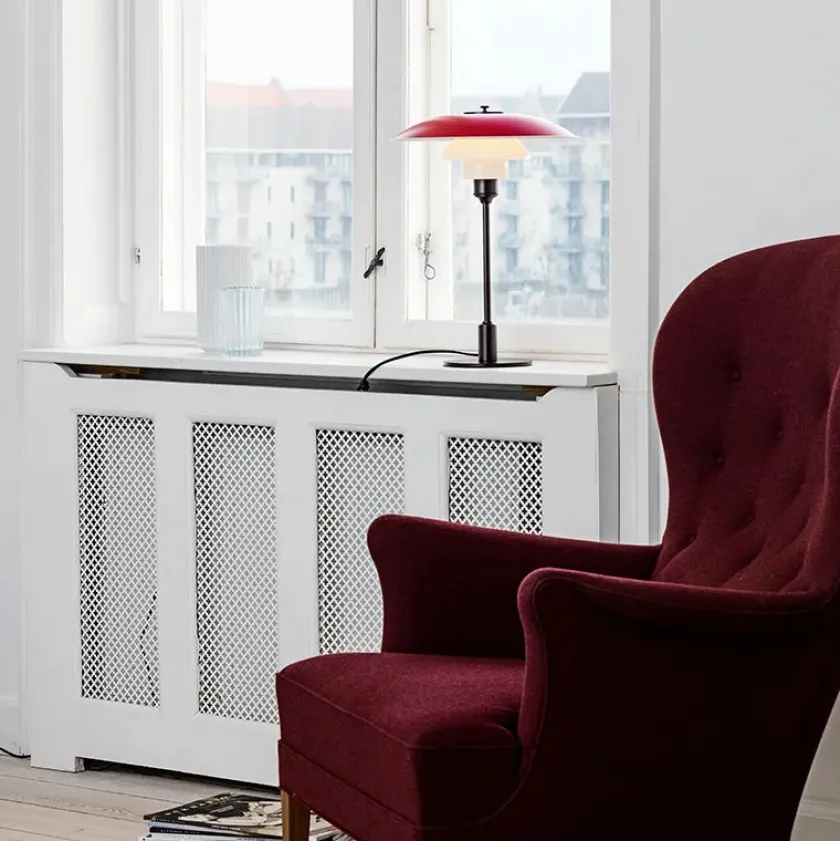 Louis Poulsen PH 3½-2½ Bordlampe, gul af Poul Henningsen> Spots