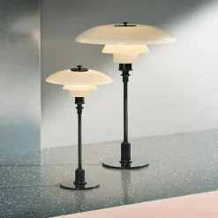 Louis Poulsen PH 3½-2½ Glas Bordlampe, messing metalliseret fra><noscript><img width=