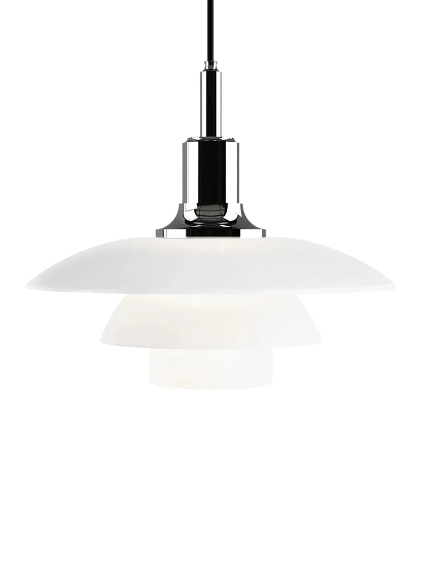 Louis Poulsen PH 3½-3 Glas Pendel, sort metalliseret fra> Pendler|Spots