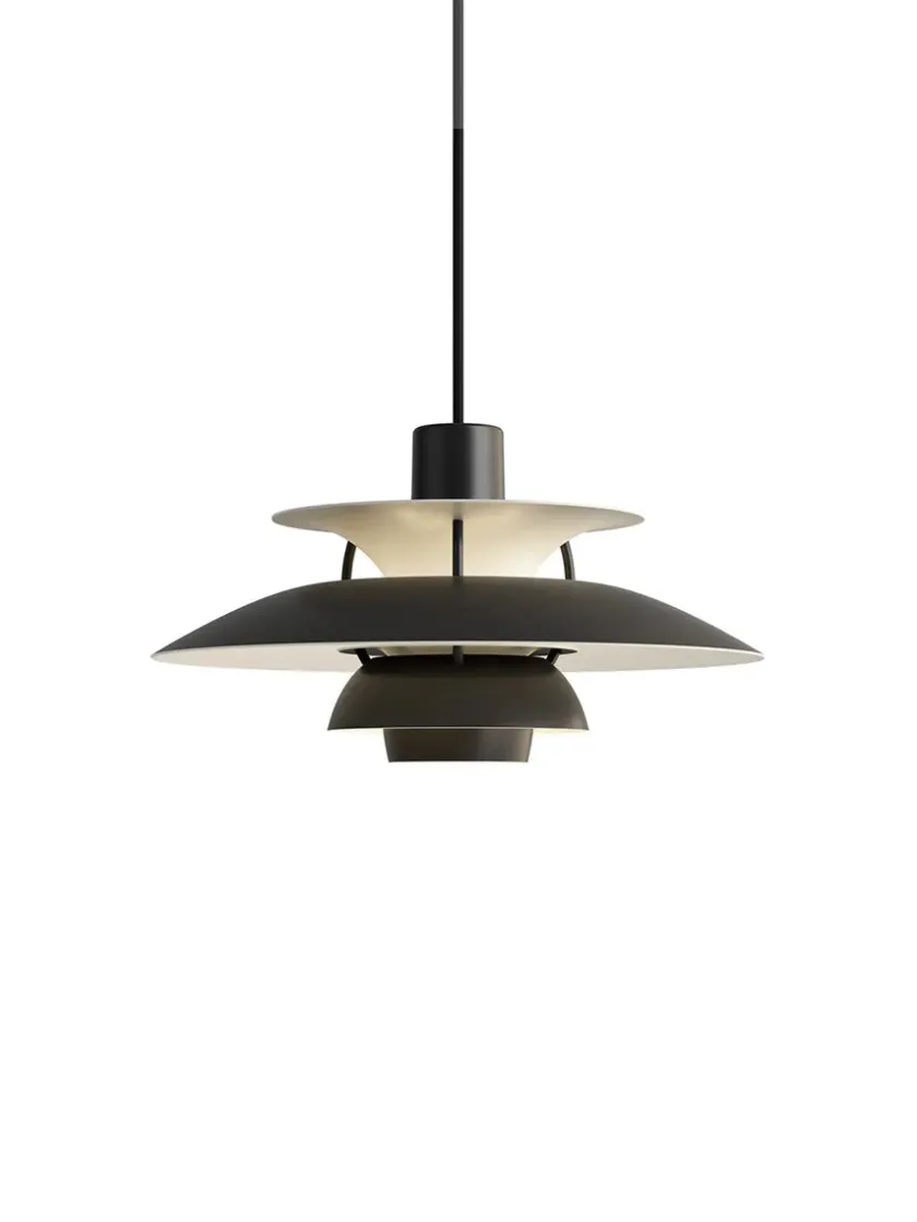 Louis Poulsen PH 5 Mini Pendant, Monochrome Burgundy af Poul Henningsen> Pendler|Spots