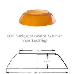 Louis Poulsen PH 3½-3 Overskærm i ravfarvet glas fra><noscript><img width=
