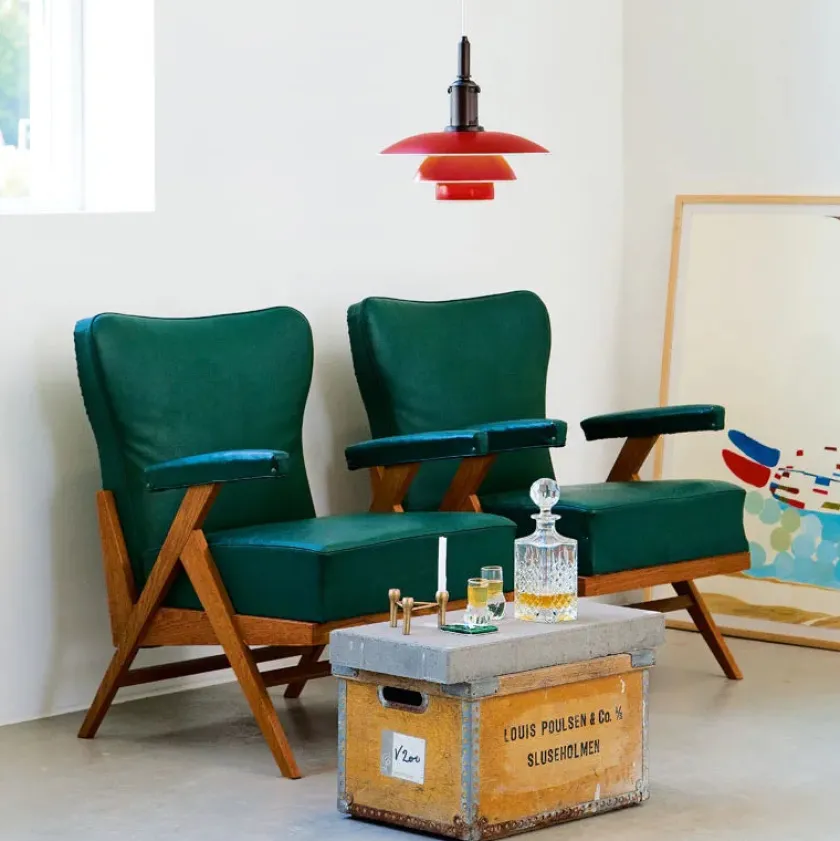 Louis Poulsen PH 3½-3 Pendel, gul af Poul Henningsen> Pendler|Spots