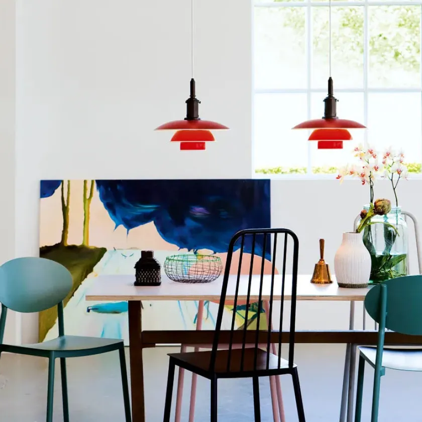 Louis Poulsen PH 3½-3 Pendel, hvid af Poul Henningsen> Pendler|Spots