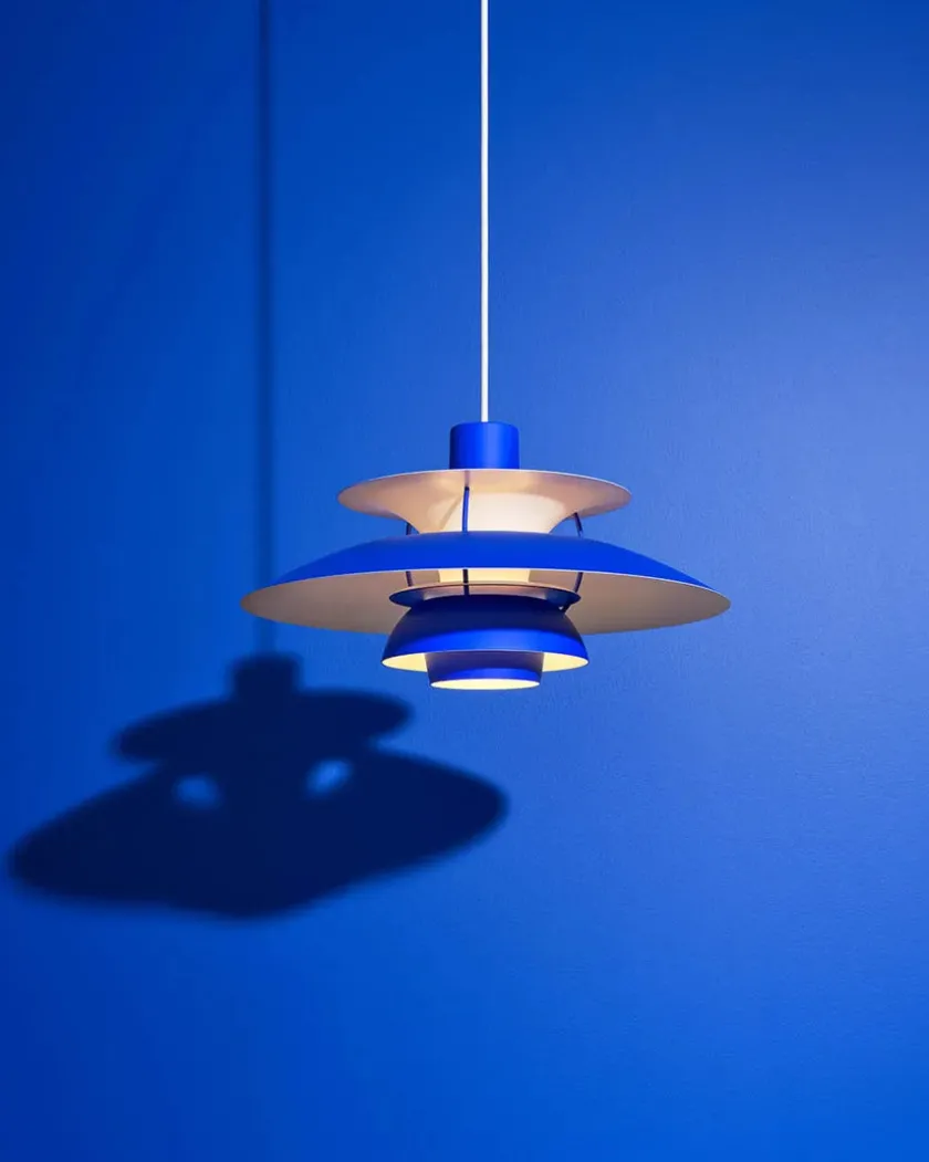 Louis Poulsen PH 5 pendel, Monokrom Oyster af Poul Henningsen> Pendler|Spots