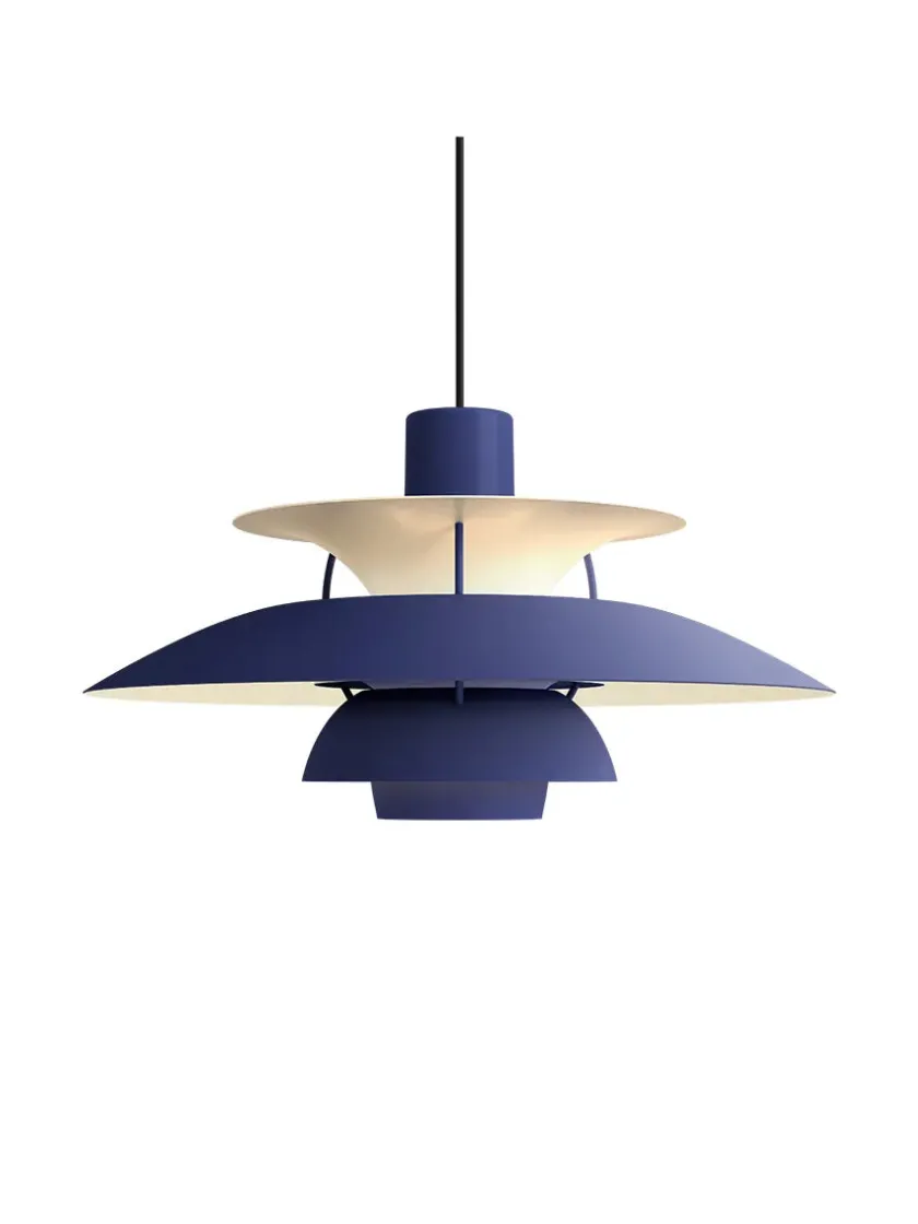 Louis Poulsen PH 5 pendel, Monokrom Oyster af Poul Henningsen> Pendler|Spots
