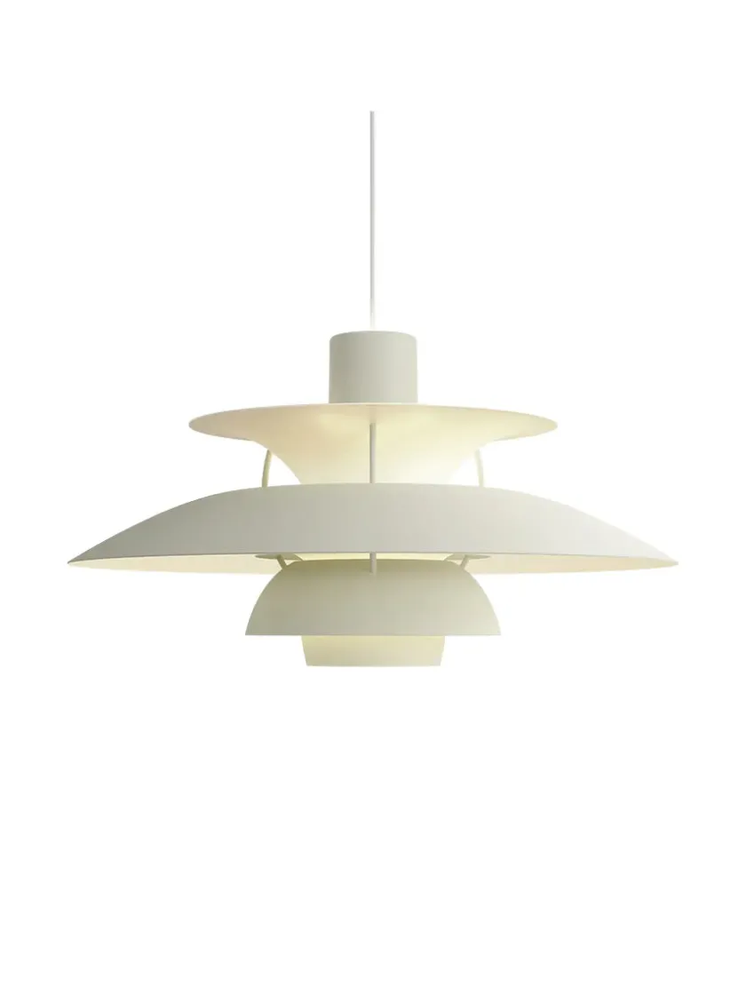 Louis Poulsen PH 5 pendel, Pastel Blue Rose Peach af Poul Henningsen> Pendler|Spots