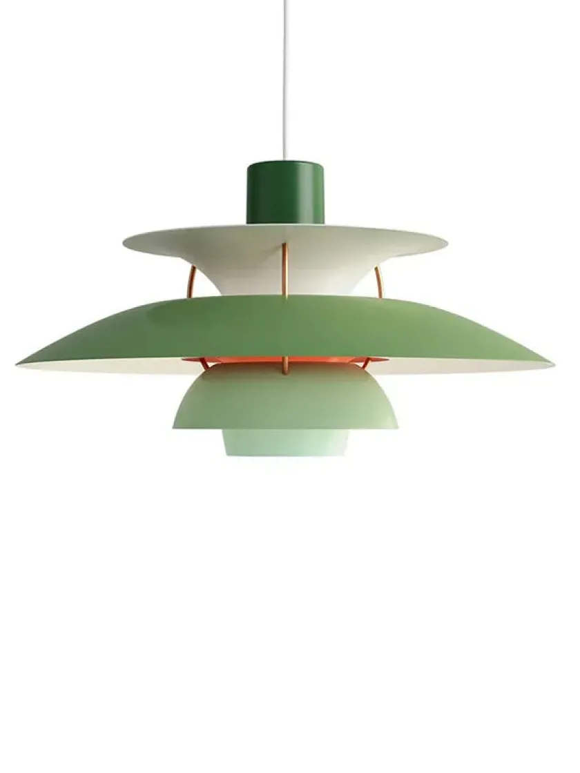 Louis Poulsen PH 5 pendel, Pastel Blue Rose Peach af Poul Henningsen> Pendler|Spots