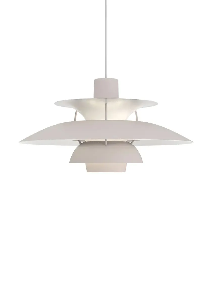 Louis Poulsen PH 5 pendel, Pastel Blue Rose Peach af Poul Henningsen> Pendler|Spots