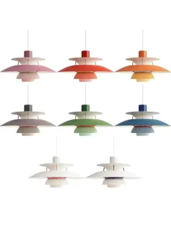 Louis Poulsen PH 5 pendel, Pastel Oyster Blue Rose af Poul Henningsen><noscript><img width=