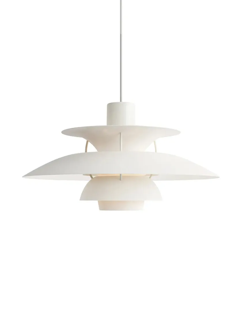 Louis Poulsen PH 5 pendel, Pastel Oyster Blue Rose af Poul Henningsen> Pendler|Spots