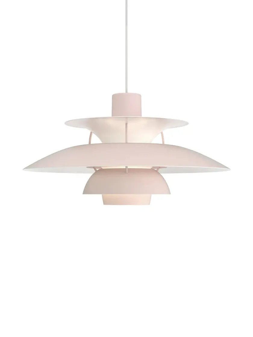 Louis Poulsen PH 5 pendel, Pastel Oyster Blue Rose af Poul Henningsen> Pendler|Spots