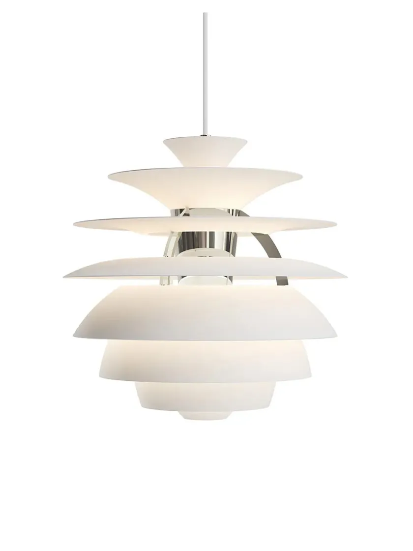 Louis Poulsen PH Snowball, dusty blue/chrome af Poul Henningsen> Spots|Pendler