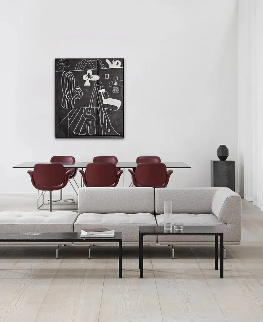 Fredericia Furniture Piloti Bord, sort laminat fra> Sofaborde