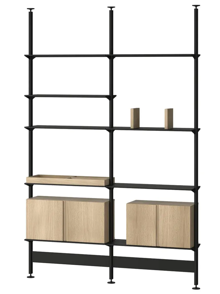 String Furniture Pira G2 Floor-to-Ceiling Shelving Bundle A fra String> Reolsystemer