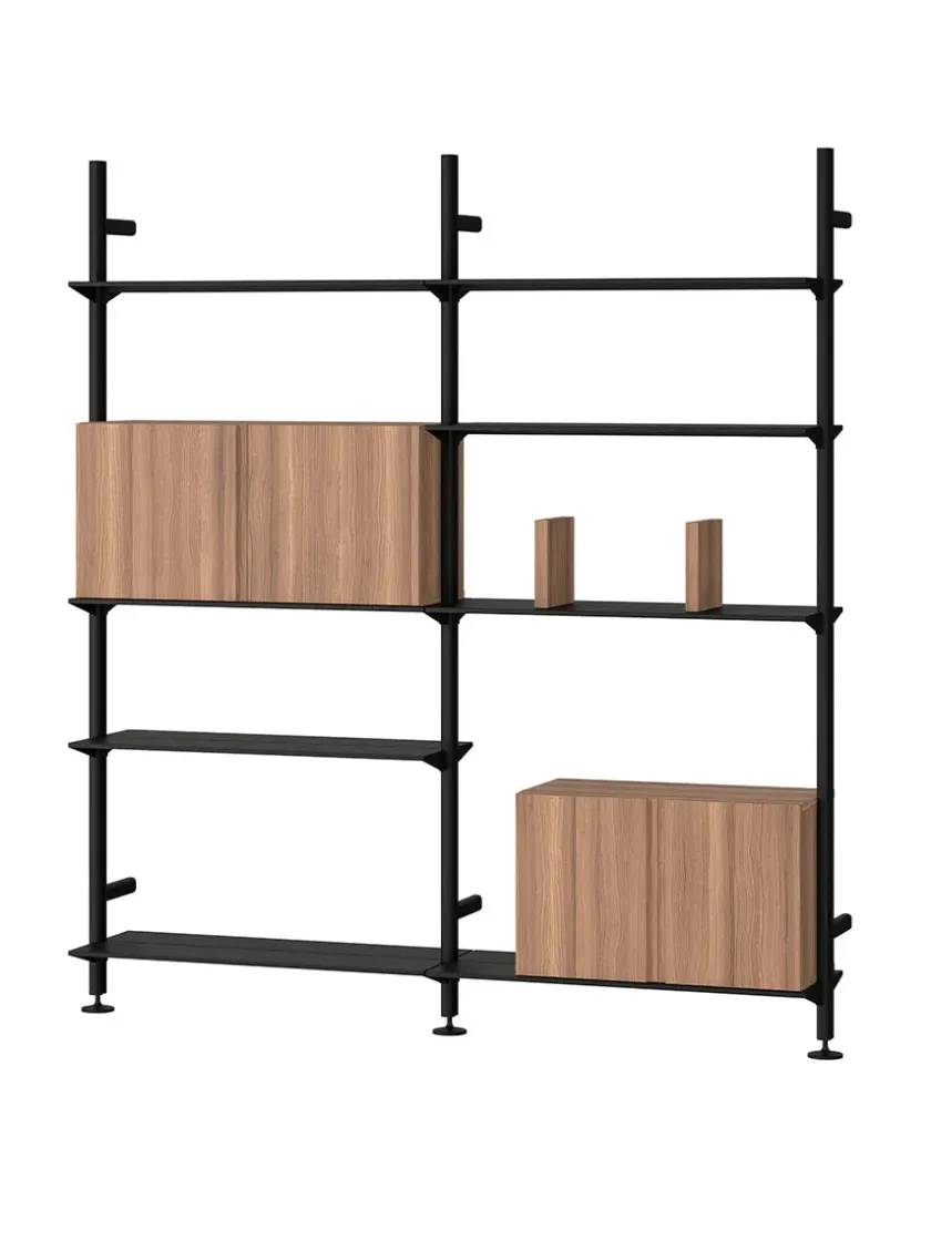 String Furniture Pira G2 Floor-to-Wall Shelving Bundle D fra String> Reolsystemer