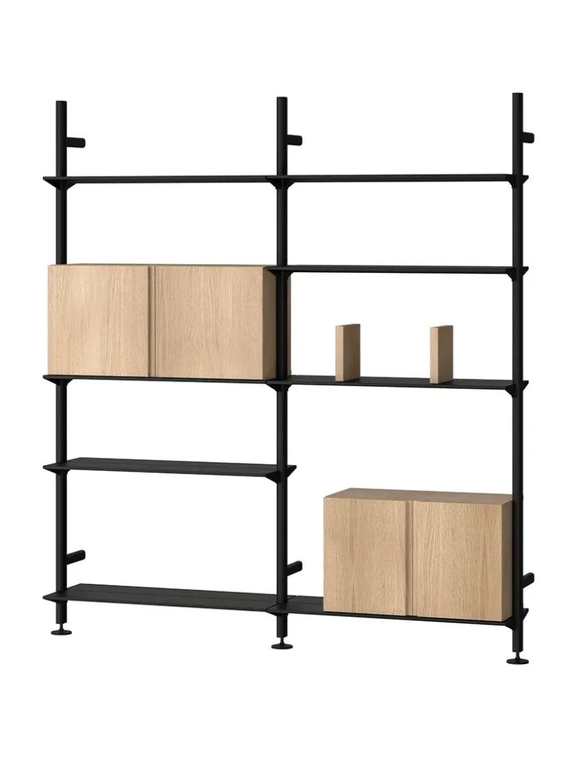 String Furniture Pira G2 Floor-to-Wall Shelving Bundle D fra String> Reolsystemer
