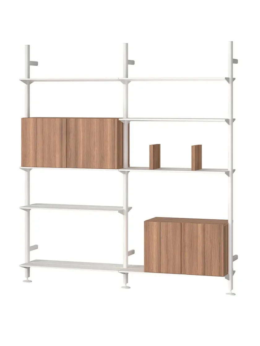 String Furniture Pira G2 Floor-to-Wall Shelving Bundle D fra String> Reolsystemer