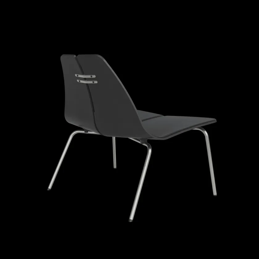 Fritz Hansen PK23 forsidepolstret, Black af Poul Kjærholm> Lænestole