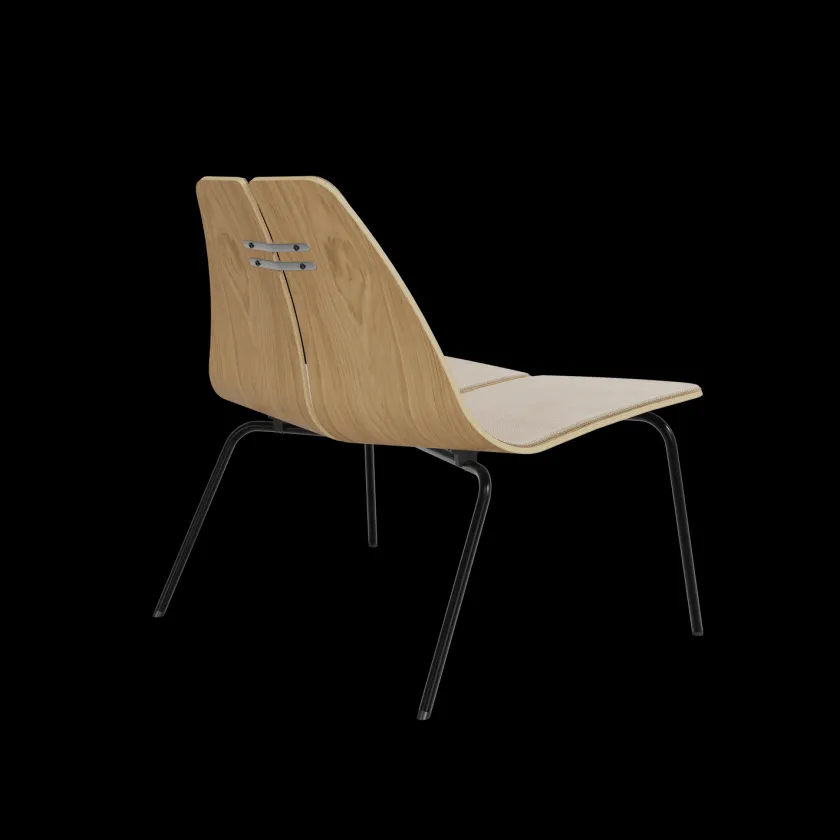 Fritz Hansen PK23 forsidepolstret, Black af Poul Kjærholm> Lænestole