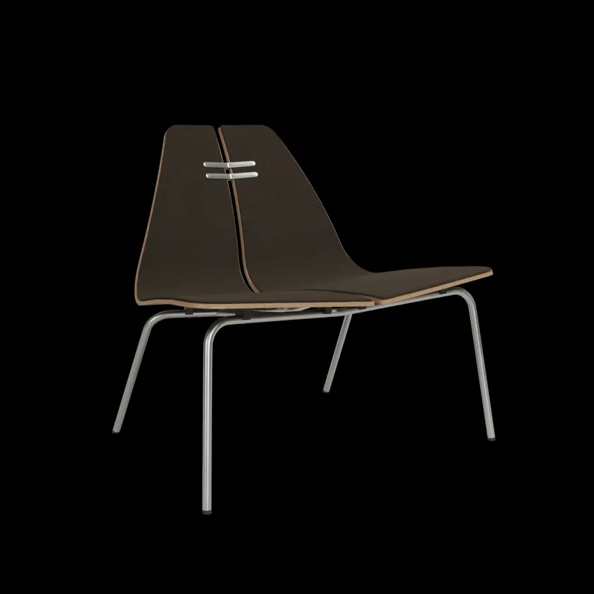 Fritz Hansen PK23 forsidepolstret, Black af Poul Kjærholm> Lænestole