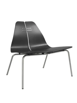 Fritz Hansen PK23 Lounge Chair, black/steel af Poul Kjærholm> Loungestole|Lænestole