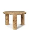 Ferm Living Post Coffee Table, burl veneer fra> Sofaborde